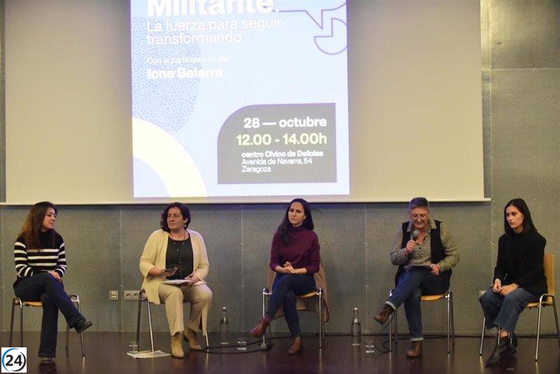 Belarra consulta a la base de Podemos en Aragón para trazar la agenda progresista del partido
