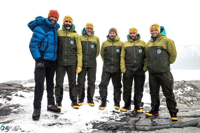 Fuerzas militares españolas y chilenas cambian objetivo en ascenso: abandonan el volcán Lautaro por las fuertes ráfagas de viento en favor del cerro San Lorenzo