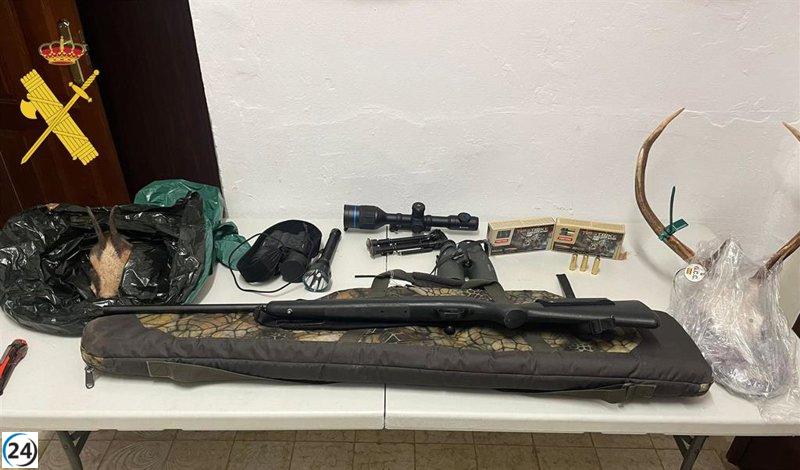 Dos taxidermistas de Teruel arrestados por transporte ilegal de cabeza de rebeco.