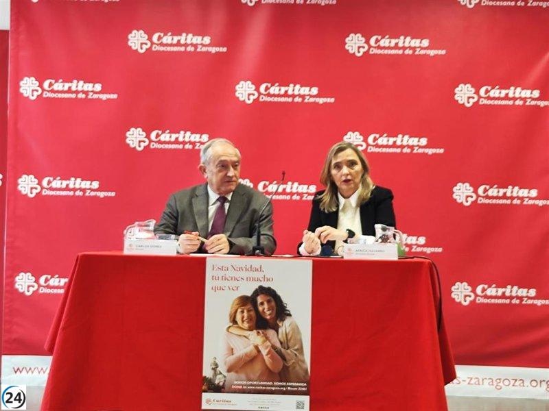 Cáritas Zaragoza impulsa campaña navideña ‘Tu participación cuenta’ para sensibilizar sobre exclusión en vivienda.