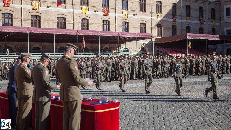 La Academia General Militar de Zaragoza gradúa a 19 prometedores cadetes, incluyendo una destacada presencia femenina.